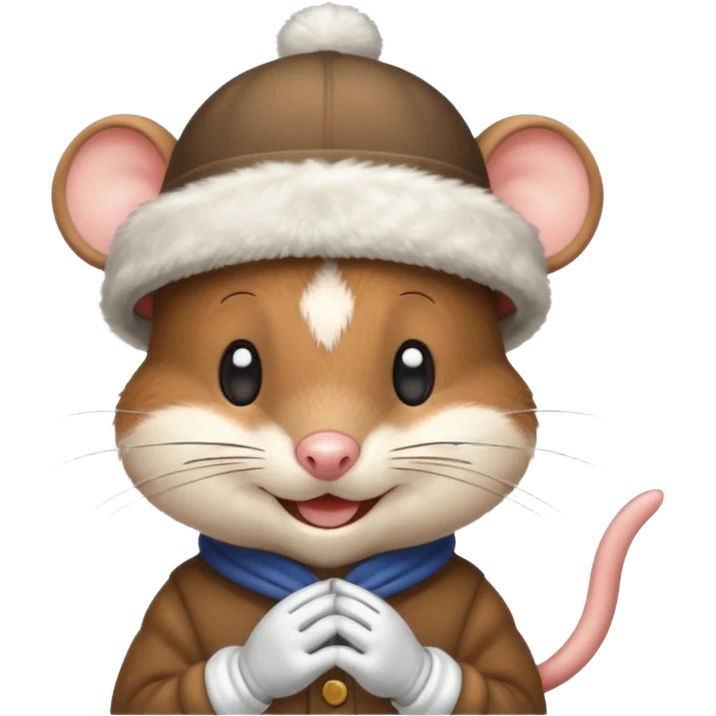 mouse wearing hat emoji