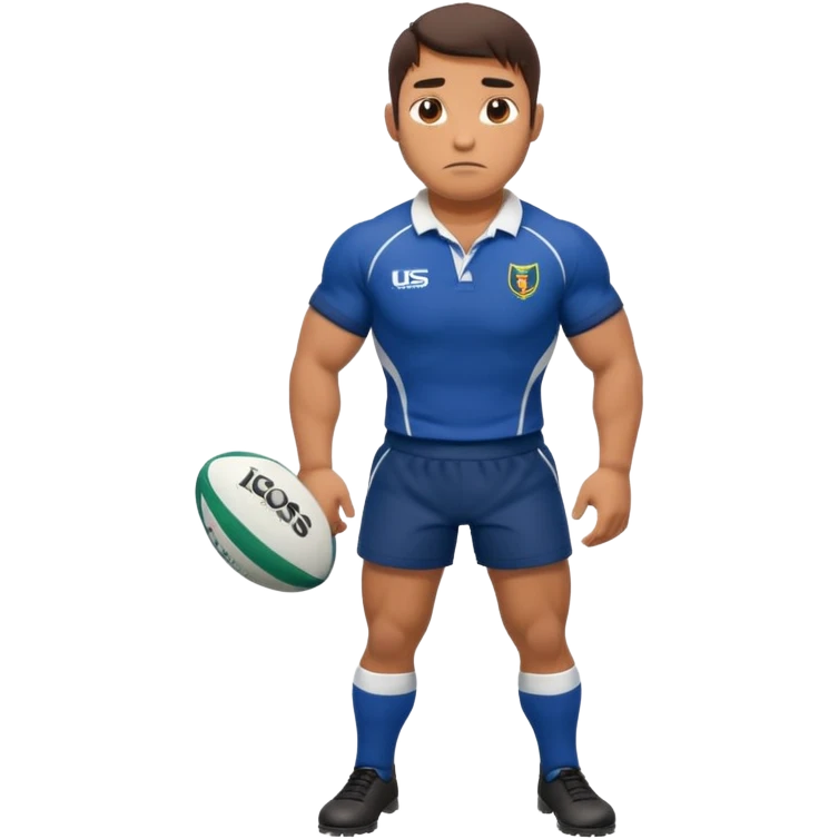 Disfraz de jugadora de rugby de cuerpo entero emoji