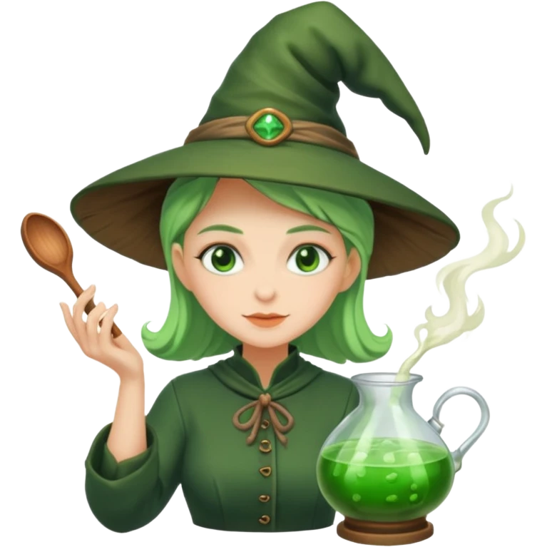 green witch cooking potion emoji