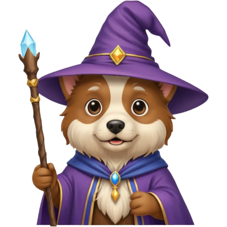 Dog wizard emoji