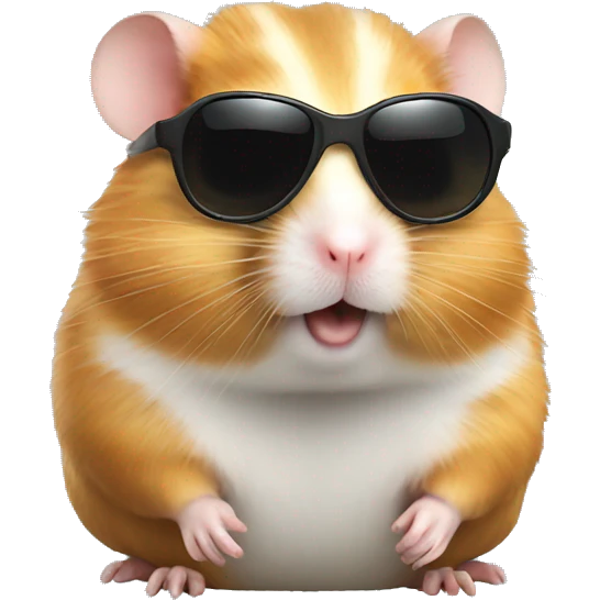 Hamster with sunglasses  emoji