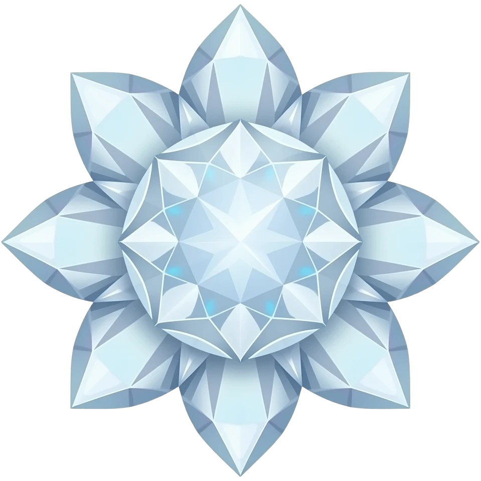 A glowing diamond flower emoji