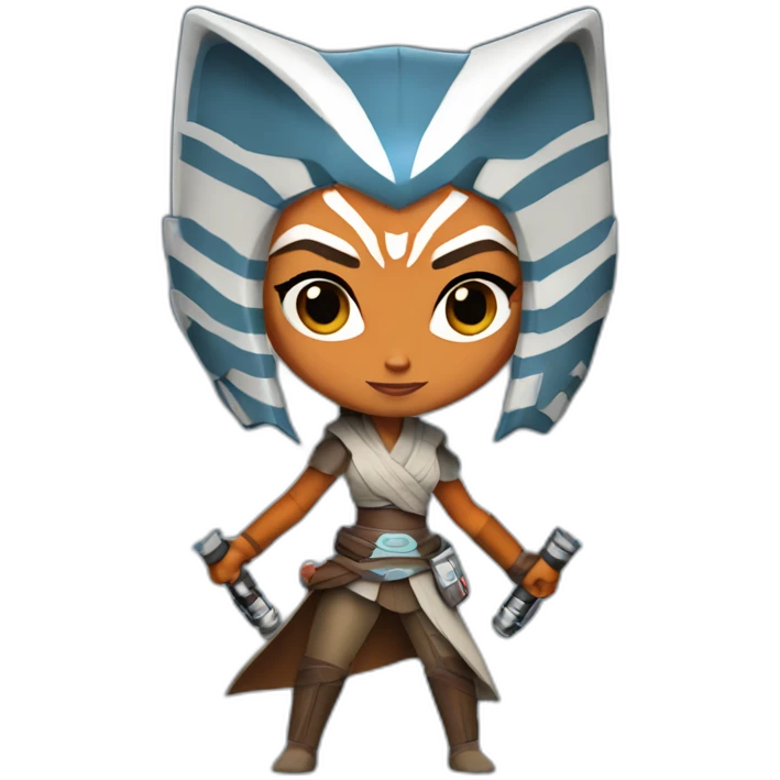 ahsoka tano with lightsabers emoji