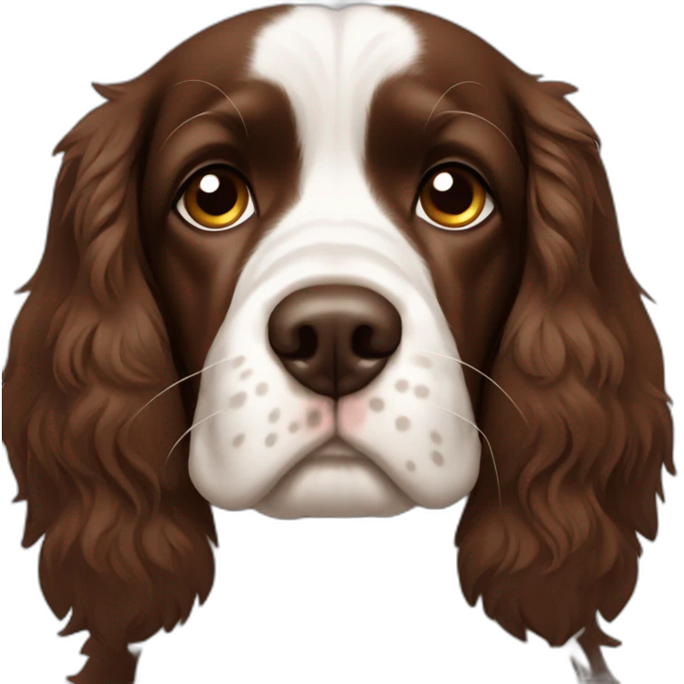 Brown Springer spaniel sad emoji