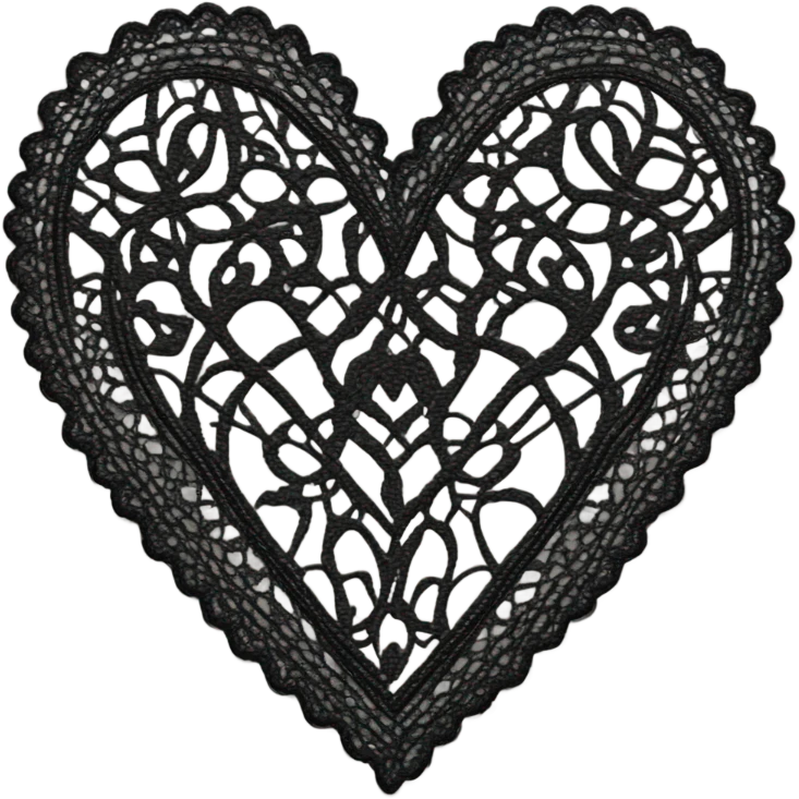 Black lace heart emoji
