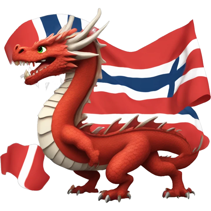 Dragon of the flag of Norway emoji