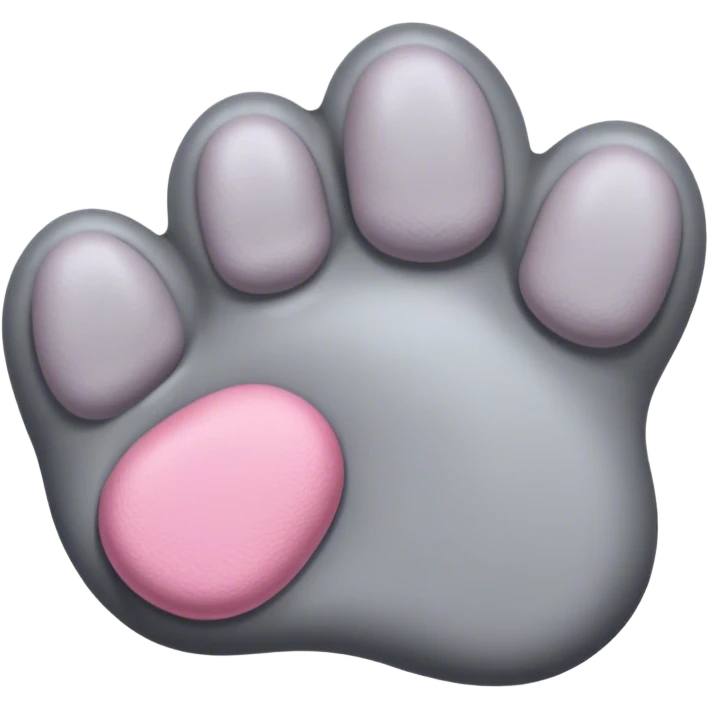 Gray dog foot emoji