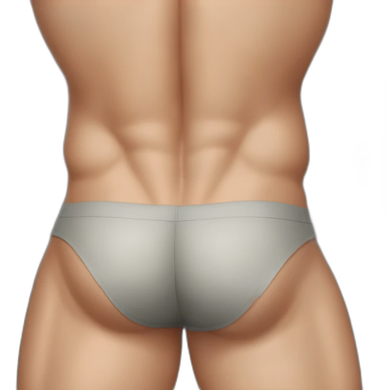 Caucasian Muscularmale large round butt emoji