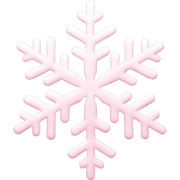 pastel pink snowflake  emoji