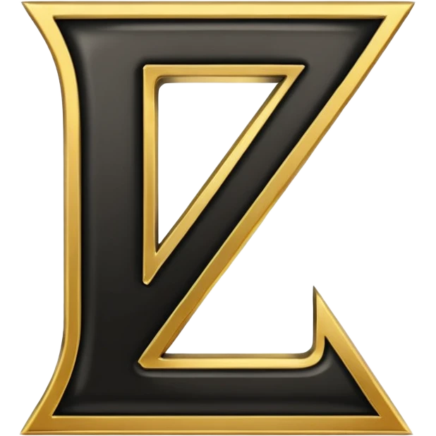 letter Z in black and gold emoji