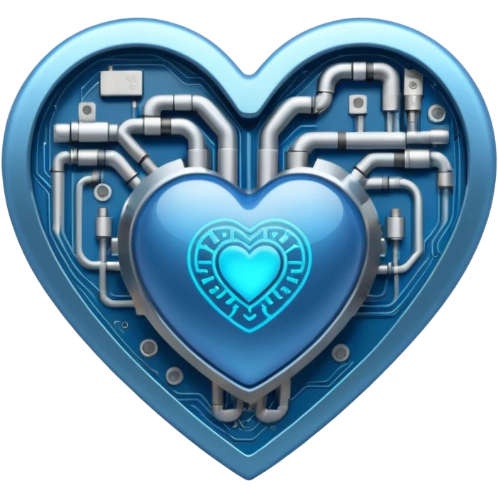 technology themed heart emoji