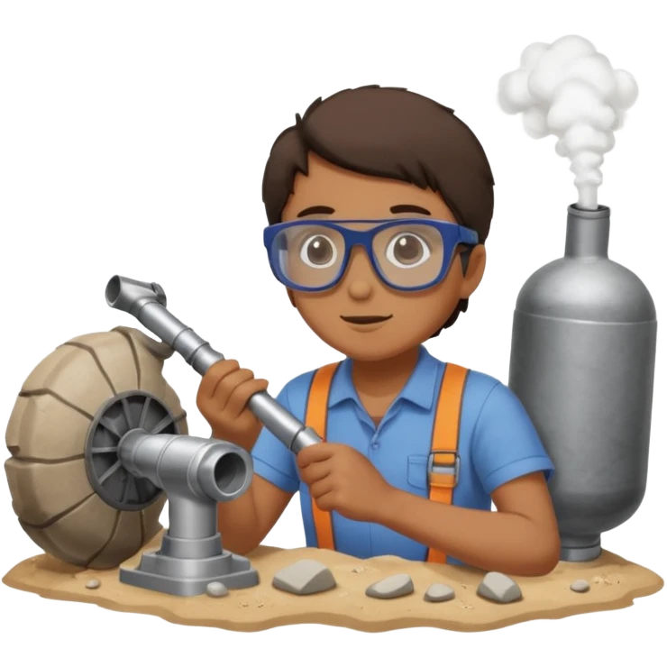 Fossil Cleaner with Air Blower from Archaeology Team emoji