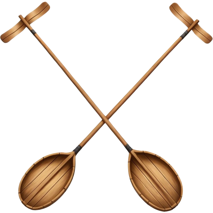 Crossed rowing ores emoji
