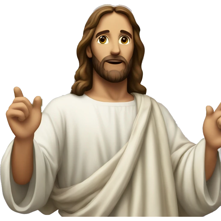 jesus christ and a big cross in the background emoji