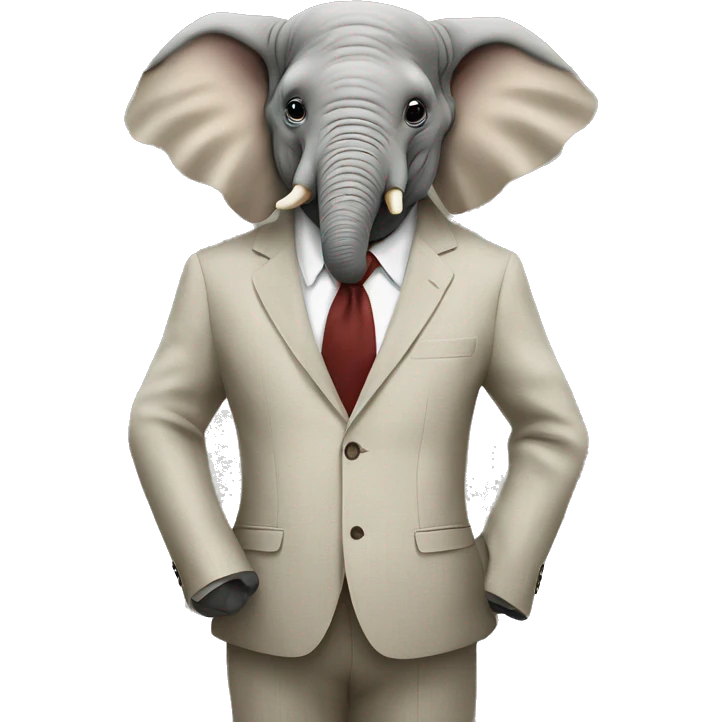 Elephant in Linen suit  emoji