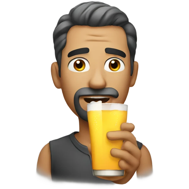 Thirsty man  emoji