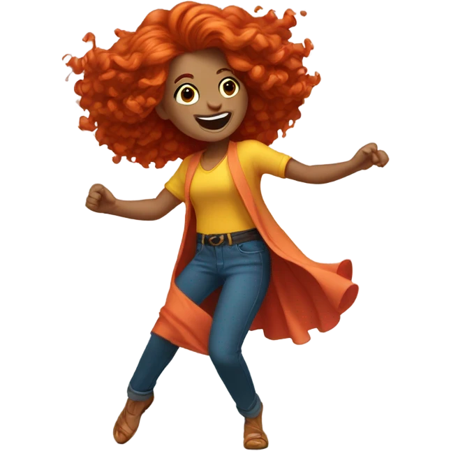 Redhead dancing emoji
