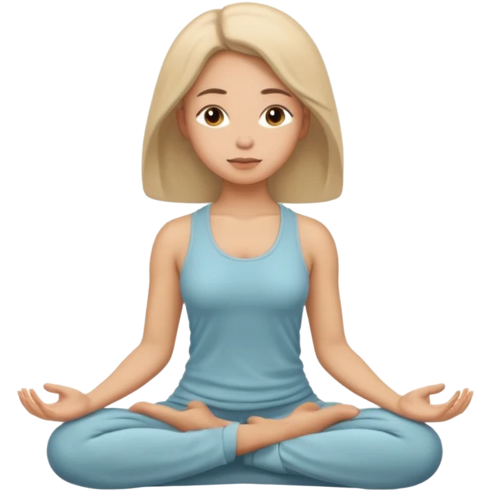 mulher meditando emoji