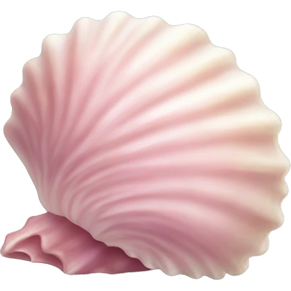 Fluffy pink seashell  emoji