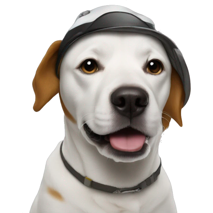 Dog wearing a hat in space  emoji