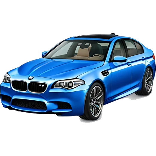 Blue BMW m5 emoji