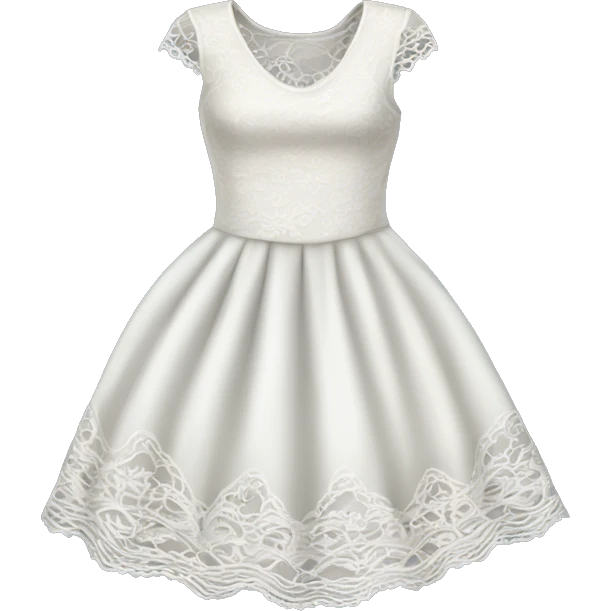 lace white dress emoji