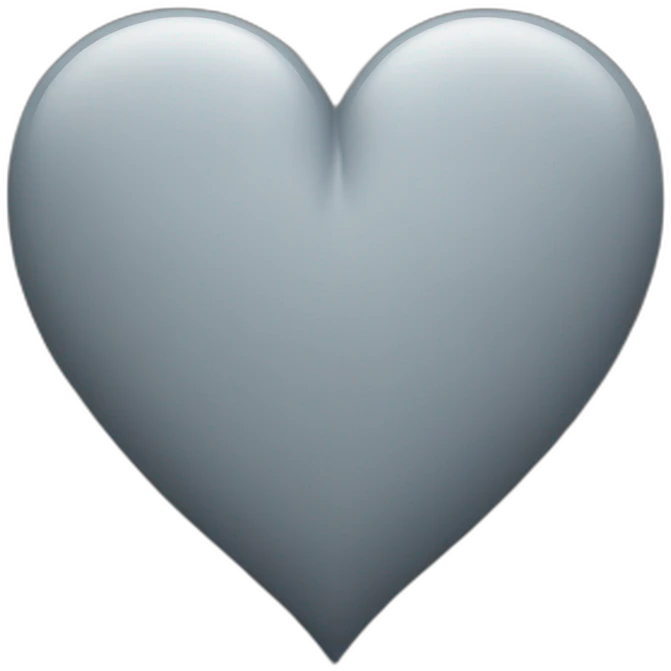 Grey heart emoji