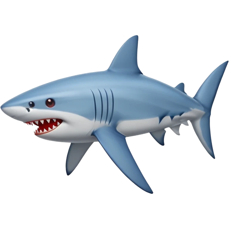 blue Shark attack efferct with blood emoji