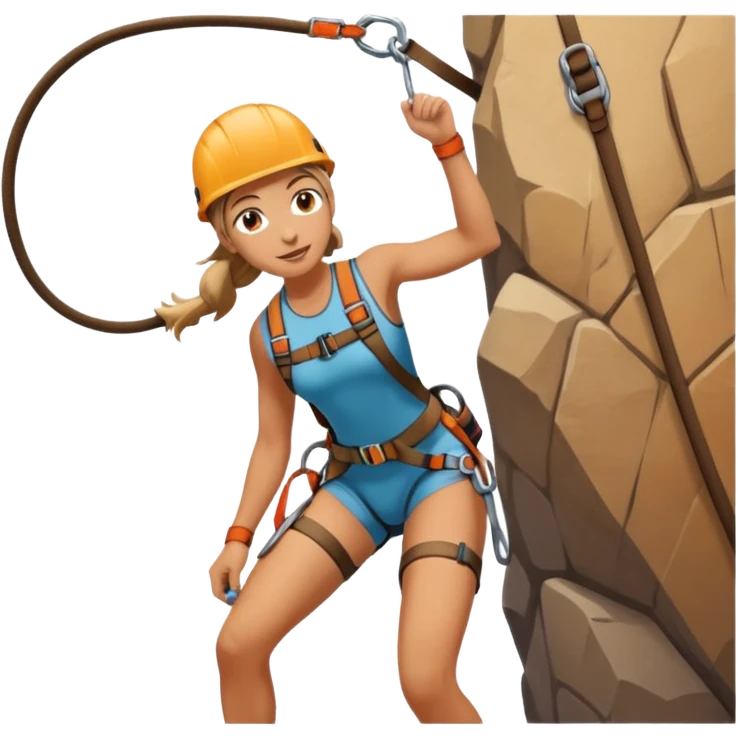 female climbing emoji