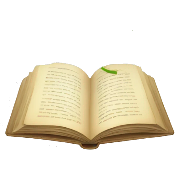Open book with leaves emoji
