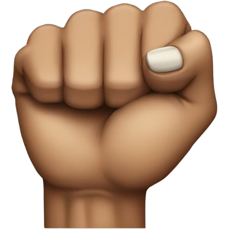 Black fist with nails  emoji