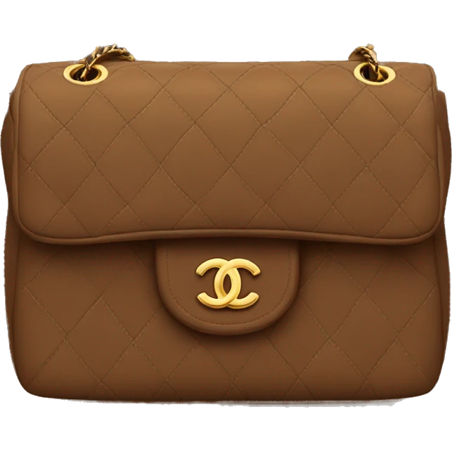 Chanel bag brown emoji