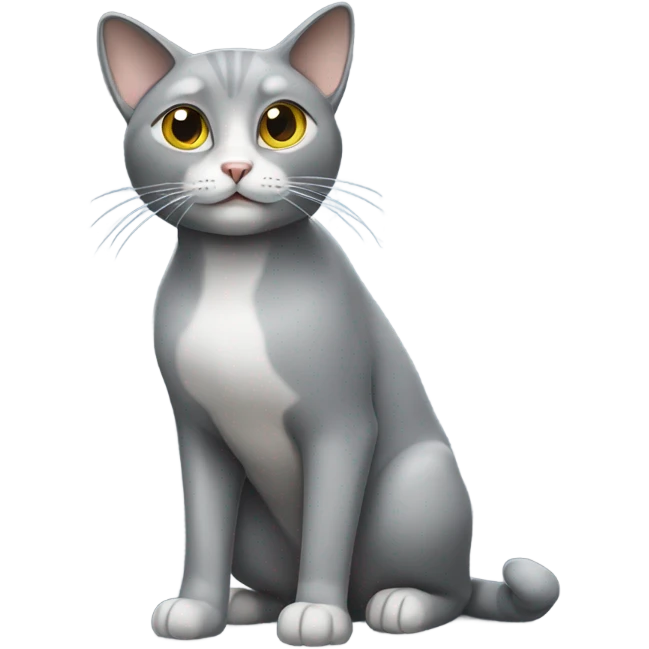 Grey cat standing emoji