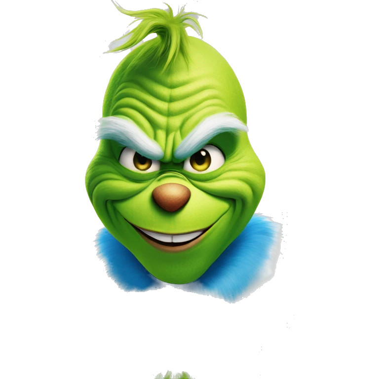 The grinch but he’s blue and he says that feeling when knee surgery is tommorow while smiling emoji