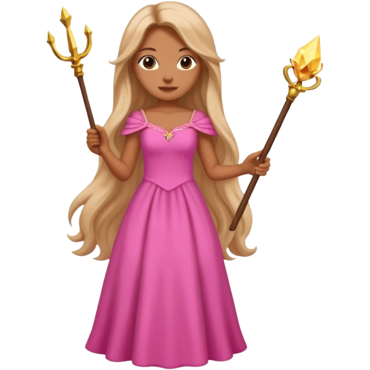beautiful-haired in pink woman with a wand emoji