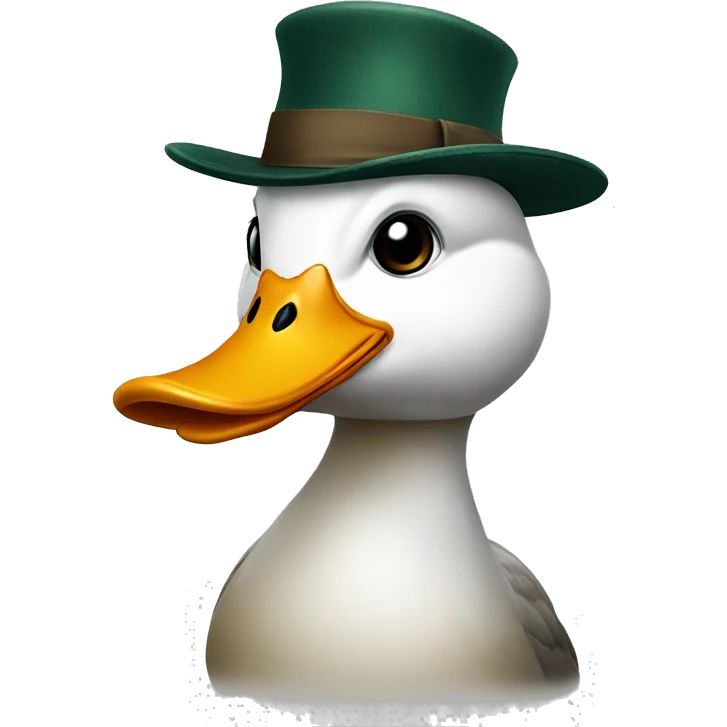 duck with hat emoji
