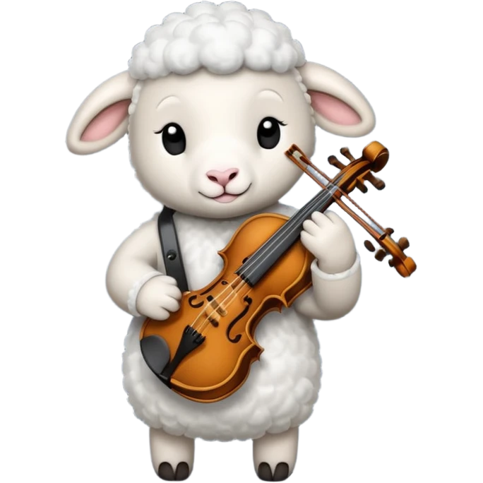 Rain clouds and a lamb with a violin  emoji