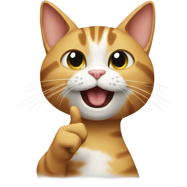 Cat flipping bird emoji