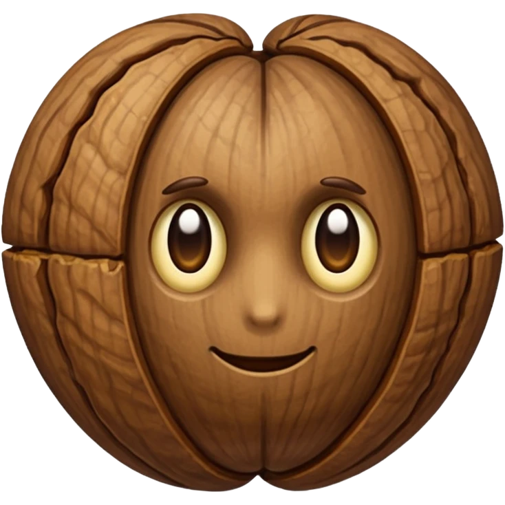 a whole walnut. closed. NOT OPEN! NO FACE! emoji