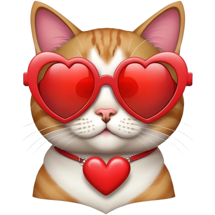 cat wearing heart-shaped sunglasses emoji