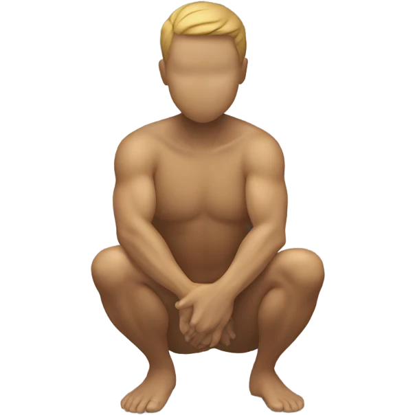 Person squatting emoji