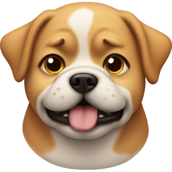 a very fat dog emoji
