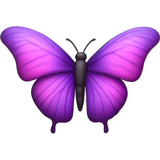 Pink an purple butter fly emoji