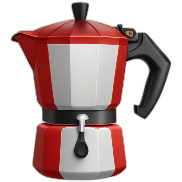 Moka pot fully red emoji
