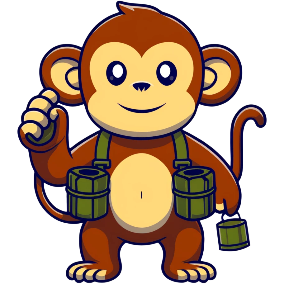 monkey with a grenade emoji