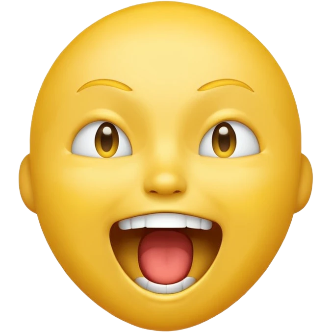 Yellow emoji person yelling cutely with eyes shut emoji