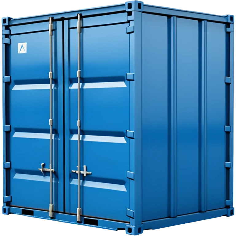 Blue shipping container emoji