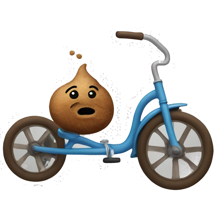 Poop in a tricycle emoji