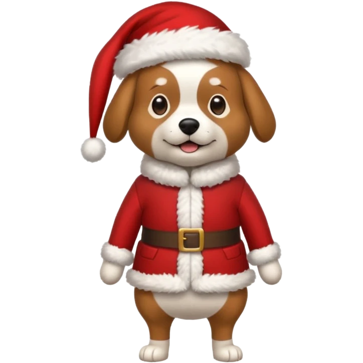 dog full body wearing a christmas outfit emoji