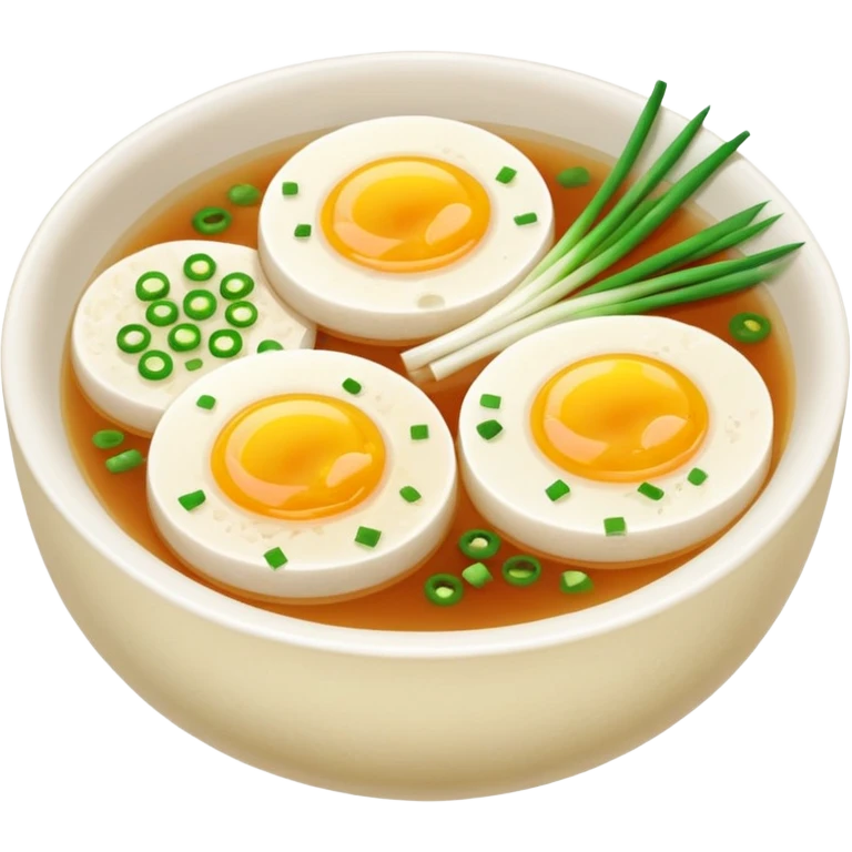 Make an emoji of tteokguk, a traditional Korean food. emoji